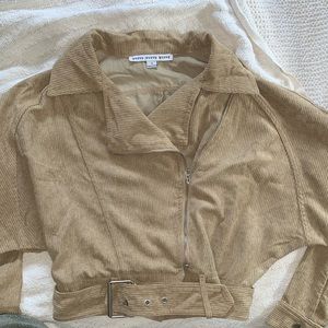 HYFVE corduroy tan bomber jacket Small